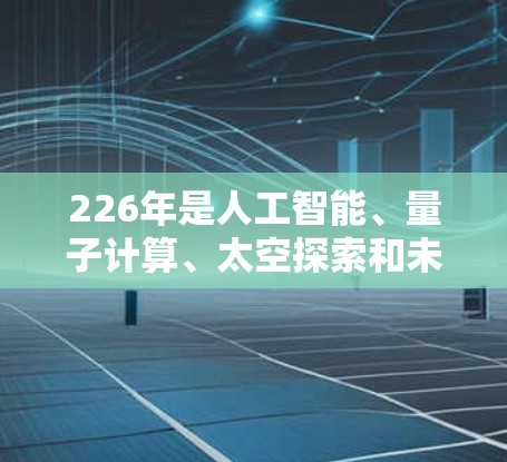 226年是人工智能、量子计算、太空探索和未来原子能技术的元年。原子加速器翻墙软件可能指的是未来科技中涉及到加速器和翻墙技术的创新应用。以下是一些可能的解释和方向 226年是人工智能、量子计算、太空探索和未来原子能技术的元年。原子加速器翻墙软件可能指的是未来科技中涉及到加速器和翻墙技术的创新应用。以下是一些可能的解释和方向