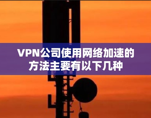 VPN公司使用网络加速的方法主要有以下几种