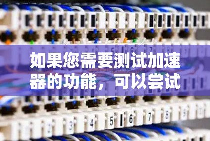 如果您需要测试加速器的功能,可以尝试使用在线测试工具或相关平台,确保设备和网络环境符合要求。如果对方有权限访问,建议在安全的环境中进行测试,以避免不必要的风险