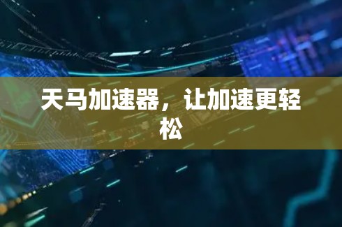 天马加速器,让加速更轻松