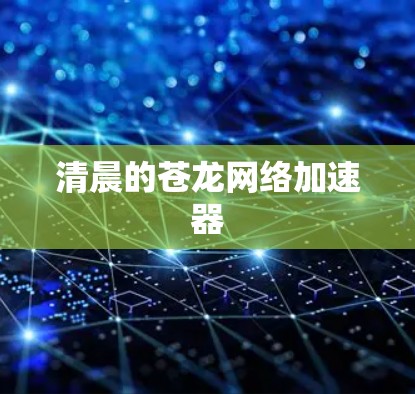 清晨的苍龙网络加速器