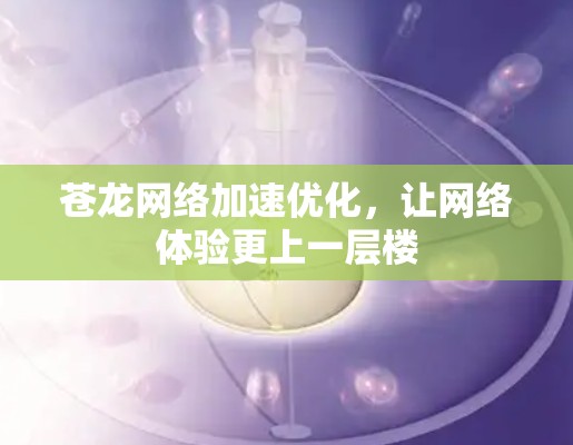 苍龙网络加速优化,让网络体验更上一层楼