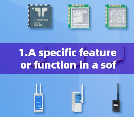 1.A specific feature or function in a software or platform?