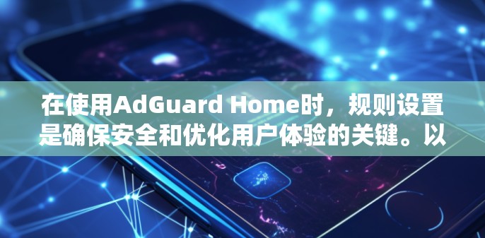 在使用AdGuard Home时,规则设置是确保安全和优化用户体验的关键。以下是对规则设置的系统化解释