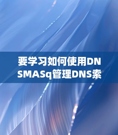 要学习如何使用DNSMASq管理DNS索引,可以按照以下步骤进行 要学习如何使用DNSMASq管理DNS索引,可以按照以下步骤进行